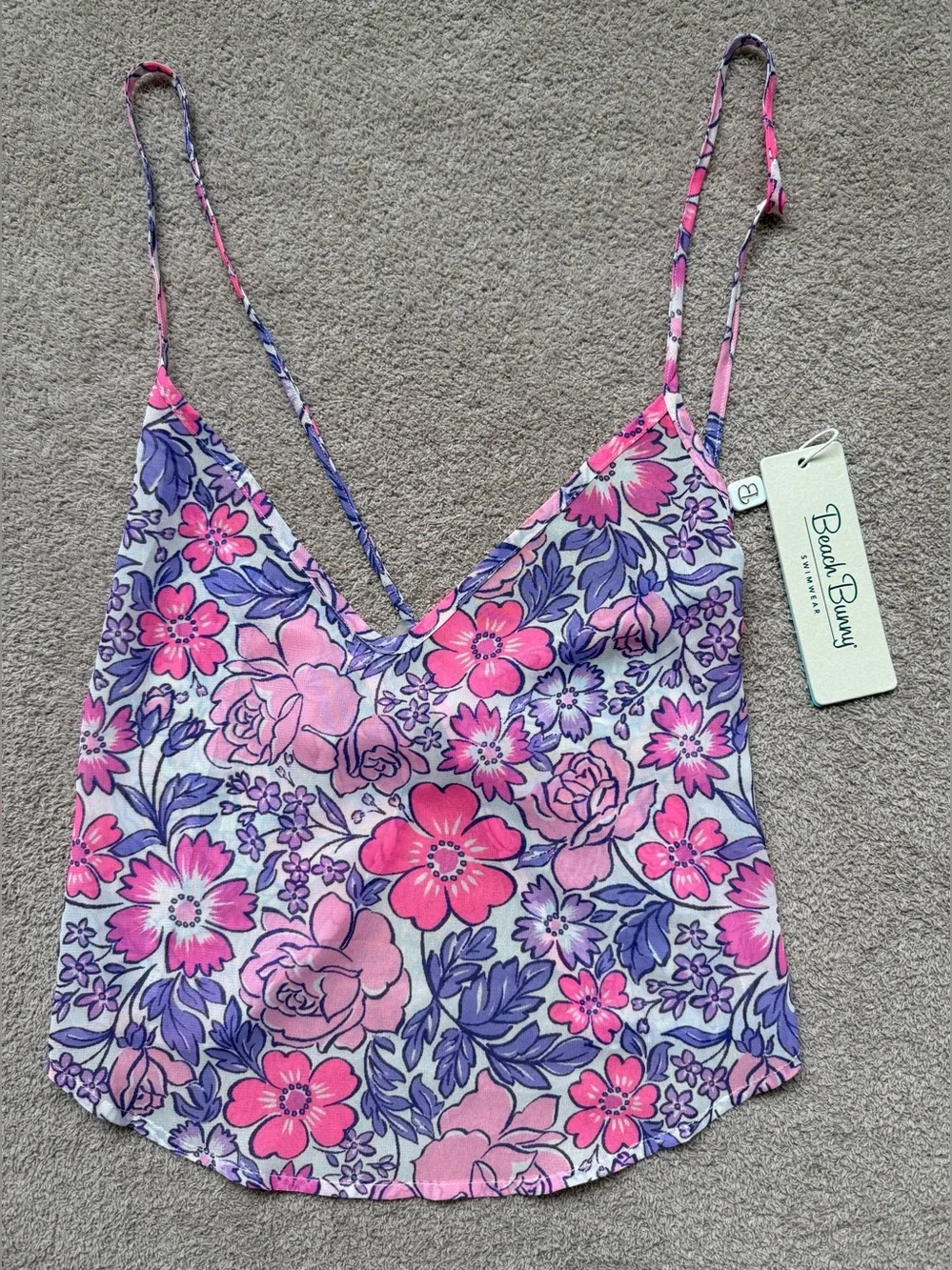 Beach Bunny - Hadley Crop Top - Pink Floral